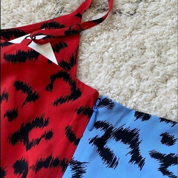 NWT A.L.C. Estelle Animal Print Silk Ruffle Faux Wrap Dress Size 4 - Picture 10 of 14